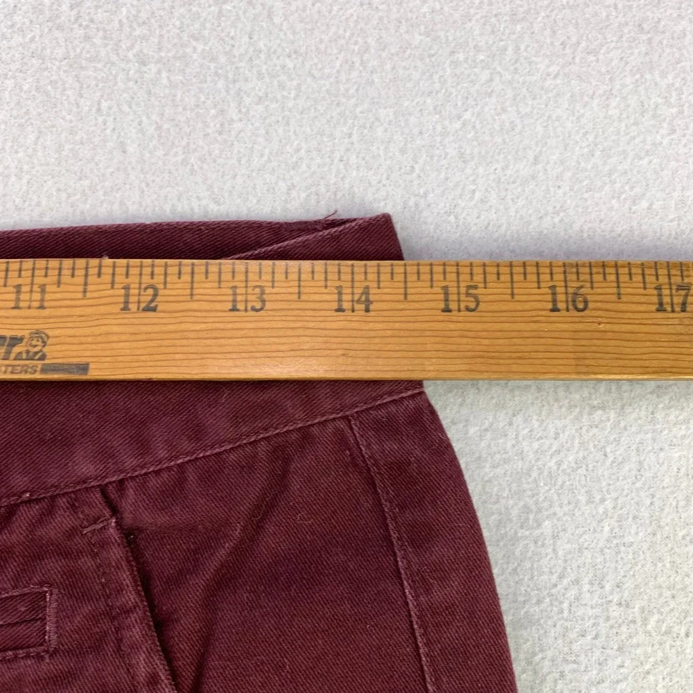 Woolf Originals NY Chinos Mens 28 Burgundy Slim Fit Cotton Twill Trousers WON